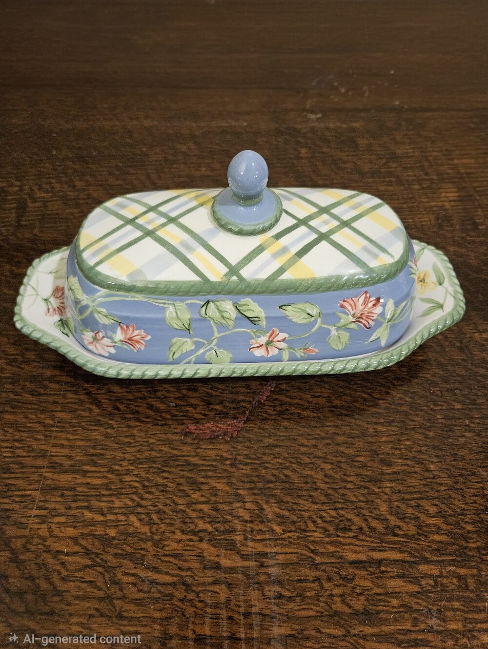 Heirloom Collectiom by Waverly, Garden Room, Butter Dish W/Lid
